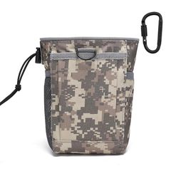 [Brand New] Belt Pouch with Carabiner - Dump Pouch, Hip Bag, Men's Belt Loop, Tactical Pouch, Vertical Belt Bag, Military Pouch (ACU Digital Camouflage)