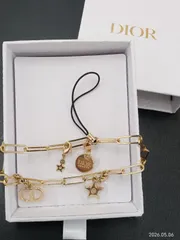 新品 未使用 Dior 星型 バッグチャーム ストライプ ゴールド ディオール ノベルティ