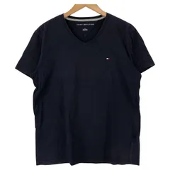 TOMMY HILFIGER トミーヒルフィガー Vネック半袖Ｔシャツ sizeM/ネイビー