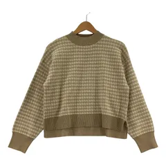 Lugnoncure ルノンキュール 総柄 モックネック 長袖 ニットカットソー sizeフリー/ベージュのサムネイル