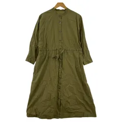 BEAUTY & YOUTH ビューティ&ユース ユナイテッドアローズ バンドカラードローストリングシャツワンピース sizeS/カーキ