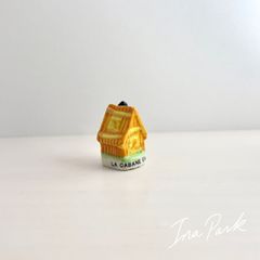 カゴに入ったシャンパーニュ フェーブ ヴィンテージ フランス 陶器