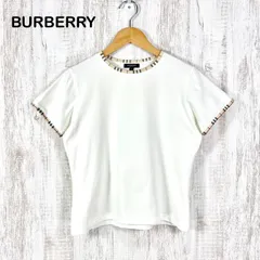 BURBERRY LONDON バーバリーロンドン ノバチェック ストレッチ Ｔシャツ ホワイト レディース 半袖 トップス
