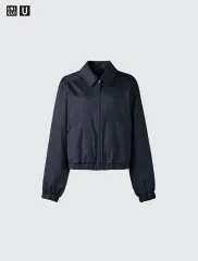 UNIQLO U ジップアップショートブルゾン ブラック L