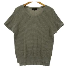 Reflect リフレクト ラメ糸 Vネック サマーニット size9/グレー系