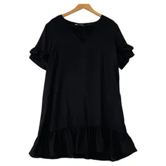 ZARA ザラ フリルワンピース sizeEUR L/ブラック