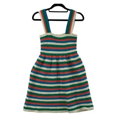 ZARA  ザラ ノースリーブ ボーダーワンピース sizeEUR S/グリーン×ピンク×ブルー
