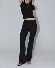 新品 ok.soon low rise cargo pants ネイビー 3 - メルカリ