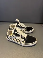 VANS オールドスクール ブラック チェッカーボード スニーカー 225のサムネイル