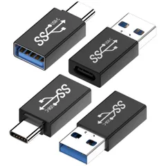 KHkuahai USB 3.2 Type-C 変換アダプタ(2個セット)-USB C USB 3.2 変換アダプタ(2個セット) 最大10Gbpsの高速データ転送, 3A充電, Type C USB-A MacBook Pro/MacBook Ai ...