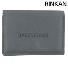 ［美品］BALENCIAGA 三つ折り財布 コンパクトウォレット グレー BALENCIAGA - 新品 バレンシアガ BALENCIAGA 3つ折り財布 キャッシュ