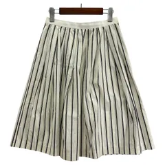 UNITED　ARROWSユナイテッドアローズ ストライプスカート size36/ホワイト×ブラック