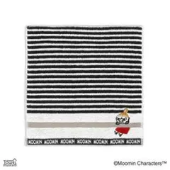 【新品・3営業日で発送】タオル美術館(Towel Museum) 【ムーミン】 タオルハンカチ ミイボーダー2【2026新作】 (47-0560080-BK)【入数:3】