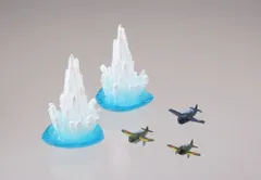 ワールドシップデフォルメ２ 史上最大の戦艦 大和・武蔵編　改【6. 零戦＆流星VSアベンジャー（Bカラー）※水柱エフェクトパーツ付属】単品/大和ガチャ/ワールドシップヤマトのサムネイル