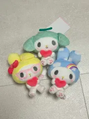 マイメロディ MCコレクション マスコットぬいぐるみ 3種 まとめ メロンマイメロディ メガネマイメロディ