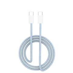 【1M 60W】NCC Zolo USB-C & C ケーブル USB PD対応/USB-IF認証 強化ナイロン編み iPhone 17/16/15 Galaxy iPad Pro MacBook Pro/Air 多機種対応 (ブルー)