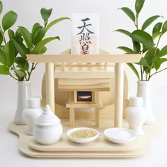 神棚《いせ》神具７点セット　置き専用　お札立て　御札立て