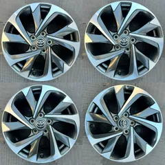 トヨタ オーリス純正 17インチ アルミホイール 4本セット 17x7J +50 5H PCD100 ハブ径約60mm 中古【商品管理番号 2608-00100】のサムネイル
