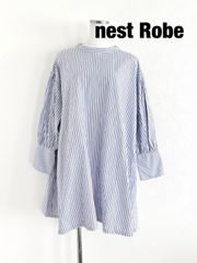 NestRobe ネストローブ リネンコットン ブラウス セーラーカラー 美品