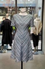 sheller】Window Check Tweed Mini Dress - メルカリ