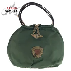 BALLY バリー カーキ ゴールド金具 ナイロン/パイソン ハンドバッグ トートバッグ レディース 600113【中古】