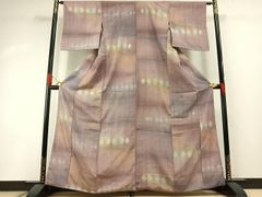 平和屋着物○上質な紬 板締め絞り 三越扱い 正絹 逸品 AABI1367fy