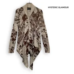 R26109/ Hysteric Glamour ヒステリックグラマー ニュースペーパー 総柄 カーディガン 薄手のサムネイル