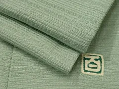 平和屋着物●京加賀友禅　百貫達雄監修　色無地　枯色　正絹　逸品　AABI2514cs 平和屋着物▽京加賀友禅 百貫達雄監修 色無地 単衣 千草色 正絹 逸品