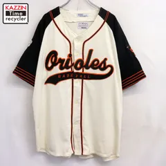 90s MLB vintage STARTER ボルティモア・オリオールズ ベースボールシャツ メンズ 表記Lサイズのサムネイル