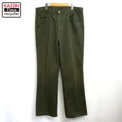 70s USA製 vintage OSHKOSH ブーツカット ツイル デニムパンツ メンズ 表記38-32サイズのサムネイル