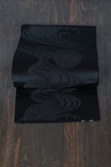 本場白大島 未使用品 白 泥 グレー 九マルキ 割り込み 抽象柄 A037