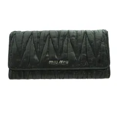 miumiu 長財布 マテラッセ miu miu（ミュウミュウ） 財布 レディース マテラッセ レザー 2つ折り