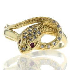 jewel closet by L&Co. ヘビ k18 YGリング 13号 - メルカリ
