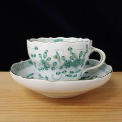 レア マイセン インドの花 ブラック カップ＆ソーサー 1客 - メルカリ