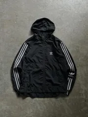 adidas originals ナイロンジャケット フーディー ブラック M