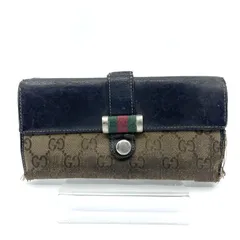 GUCCI　グッチ  233003　GG柄 シェリーライン GGキャンバス 長財布　ブラウン