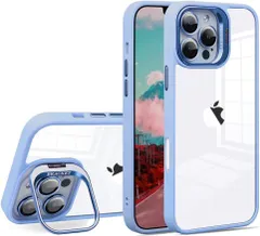 スマホケース 対応 iPhone 16 Pro Max ケース クリア 透明 レンズスタンド付き スタンド機能 レンズカバー付き PC背面+TPUバンパー おしゃれ 耐衝撃 ストラップホール付き アイフォン16プロ マックス 携帯電話ケース