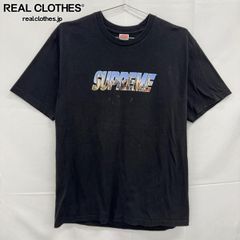 最高デザイン】シュプリームリキッドロゴ センターロゴ Tシャツ L