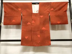 平和屋着物＃道行コート　地紋起こし　雲取り菱花文　暈し染め　正絹　逸品　CABF3868ev