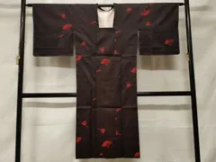 平和屋着物＃道行コート　雨コート　扇面文　ロング丈　やまと誂製　正絹　逸品　未使用　CABF3872ev