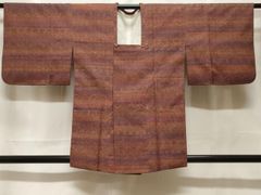 ゆめsaku 美品 夏着物 正絹 壁上布 琉球絣 ロング丈道行コート P-135