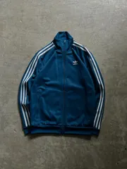 adidas originals トラックジャケット ブルーグリーン S 3ライン