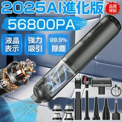 【送料無料】ハンディクリーナー 小型 コードレス掃除機 56800pa 強力吸引 多機能 ワンタッチゴミ捨て ブラシレスモーター 充電式 車内 家用 軽量 2025 コード:32371のサムネイル