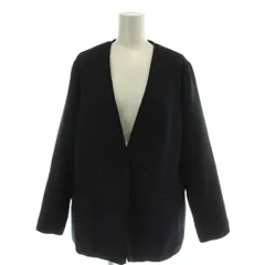 アーバンリサーチ ドアーズ URBAN RESEARCH DOORS 24SS ツイードVネックロングジャケット 上着 M 紺  Vネック 長袖 DR44-28E101 /GG