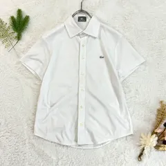 LACOSTE ラコステ 半袖シャツ ブラウス ワニ刺繍 シルバーラコステ ホワイト ワイシャツ レディースのサムネイル