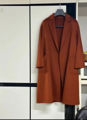 カシミヤタッチ】マックスマーラ MAXMARA ブラウン ロングコート