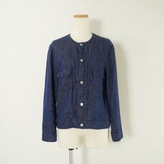 PAL'LAS PALACE パラスパレス 刺し子デニムジャケット ノーカラー PAL'LAS PALACE パラスパレス 刺し子デニムジャケット ノーカラー