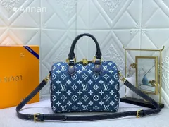 LOUIS VUITTON ルイヴィトン  デニム ハンドバッグ モノグラム ジャガード スピーディ25 バンドリエール M59609