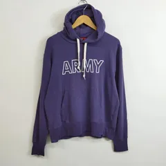ALPHA INDUSTRIES アルファインダストリーズ ARMY プリント プルオーバーパーカー スウェット ミリタリー トレーナー パープル メンズ サイズ M D860のサムネイル