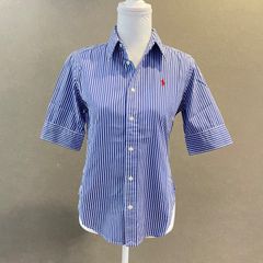 美品【RALPH LAUREN ラルフローレン】 スリムフィット ストライプ 